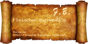 Fleischer Barnabás névjegykártya